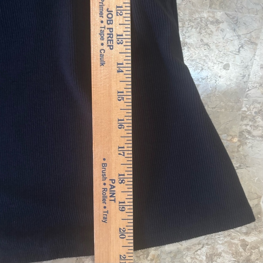 Soma Body Rib Crew Neck 3/4 Sleeve Tee w/ Interior Bra Black Size M - Picture 9 of 9